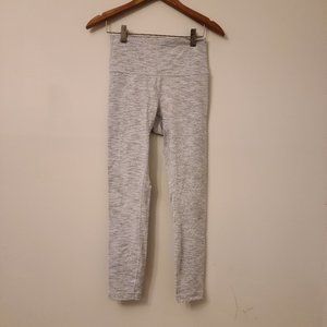 Lululemon gray/white stripe leggings size 6